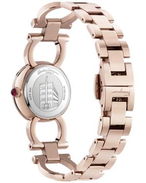 Ferragamo Double Gancini Bracelet Quartz Watch Bijoux - White