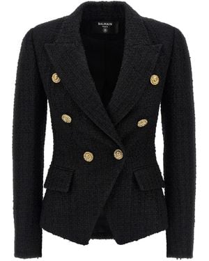Balmain Tweed Blazer - Black