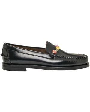 Sebago Frank Beads Leather Shoe - Black
