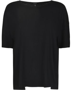 R13 Round Neck Plain T-Shirt - Black