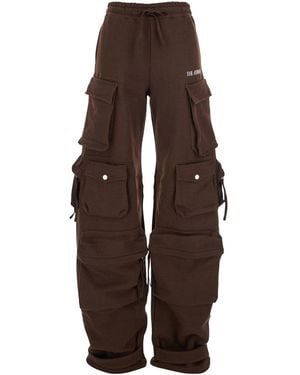 The Attico Double American Fleece Joggers - Brown