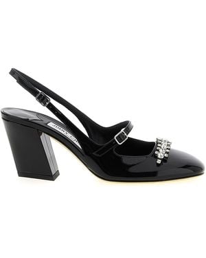 パンプス JIMMY CHOO ALIDA PUMP CLOGS Alida Platform 135 |Suede Slingback Clog with Sangallo