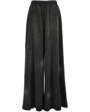 GIUSEPPE DI MORABITO Rhinestone Sweatpants Cotton Pant - Black