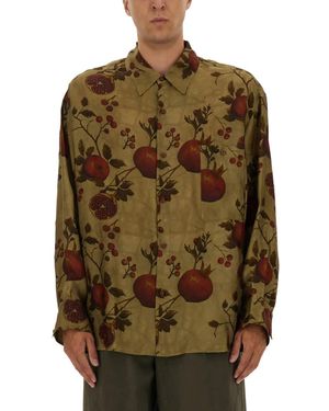 Uma Wang Pomegranate Print Shirt - Green