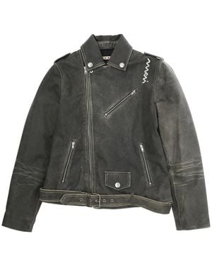 Marni Kids Jacket Leather Goat - Grey