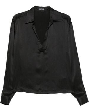 Tom Ford Silk Blouse Blouses - Black