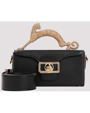 Lanvin Leather Nano Cat Pencil Bag - Black