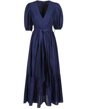 Lavi Cotton Long Dress - Blue