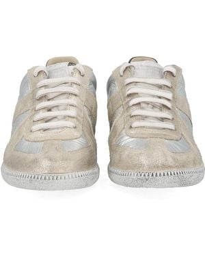 Maison Margiela Iridescent Replica Sneaker Upper: Polyester Sneakers - Metallic