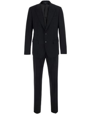 Dolce & Gabbana Martini Single-Breasted Wool Suit Suits - Black