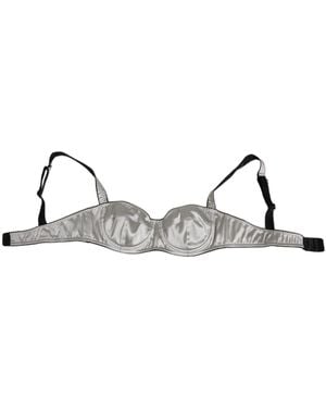 Dolce & Gabbana Acetate Stretch Balconcino Bra Underwear Clothing - Metallic