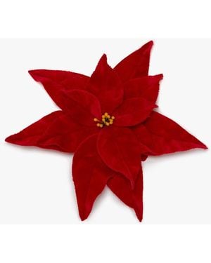 JW Anderson Velvet Poinsettia Brooch - Red