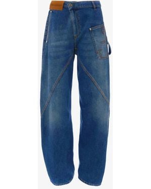 JW Anderson Twisted Workwear Denim Jeans - Blue