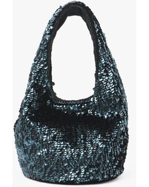 JW Anderson Mini Sequin Shopper - Top Handle Bag - Blue