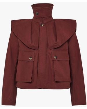 JW Anderson Oversized Collar Trench Jacket - Red