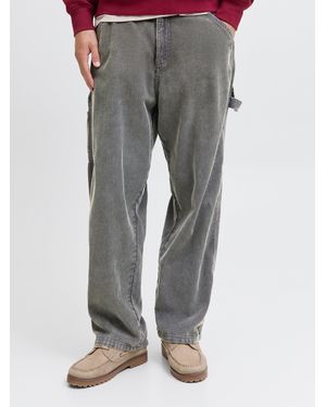 Jack & Jones Wide Leg Fit 5 Pockets Pants - Grey
