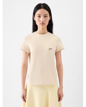 Jacquemus T-Shirt With Applique - Natural