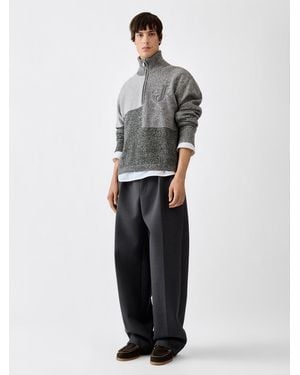 Jacquemus Der Orlando Pullover Mit Reißverschluss Und Rollkragen - White