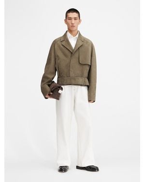 Jacquemus Die Cabana Lederjacke - Weiß
