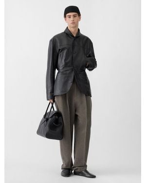 Jacquemus The Gardian Leather Jacket - Black