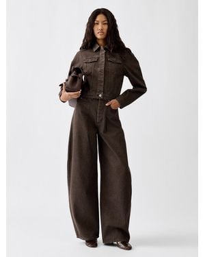 Jacquemus Die De-Nîmes Ovalo Jeansjacke - Brown