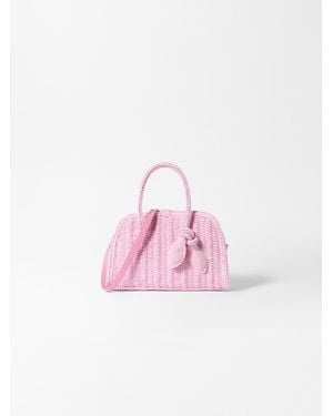 Jacquemus Die Kleine Turismo Aus Raffiabast - Pink
