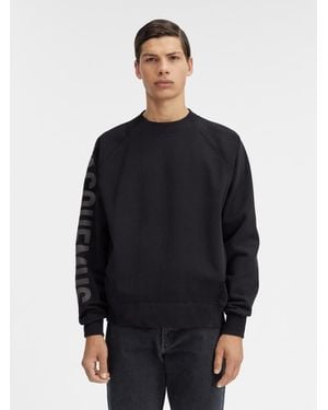 Jacquemus Cotton Sweatshirt With Logo - Schwarz