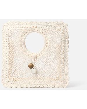 Jacquemus The Spiaggia Small Square Bag - Natural