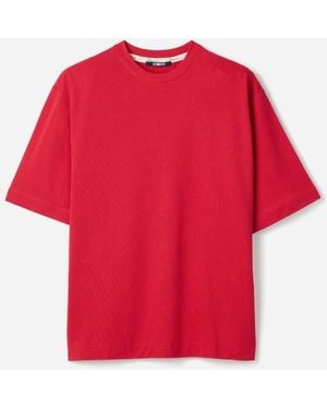 Jacquemus T-Shirt A Maniche Corte Rond Carré - Rosso