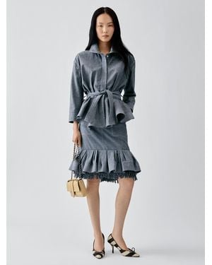 Jacquemus The Cabana De-Nîmes Denim Skirt - Black