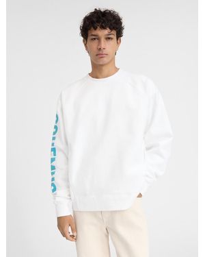 Jacquemus Baumwoll -Sweatshirt mit Logo - Weiß