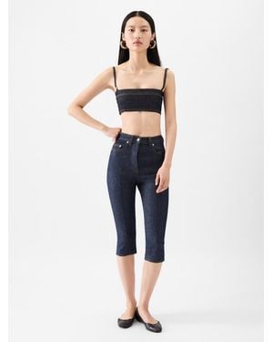 Jacquemus The Bisou De-Nîmes Denim Bandeau Top - Blue