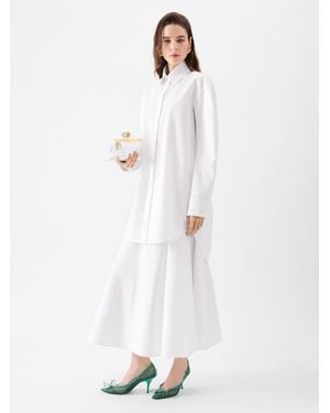 Jacquemus The Ovalo Shirt Dress - White