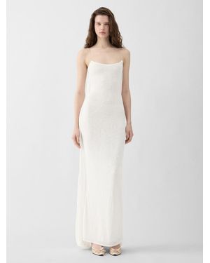 Jacquemus The Plumetis Knit Dress - White