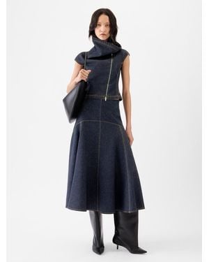 Jacquemus The Triangle De-Nîmes Denim Skirt - Blue