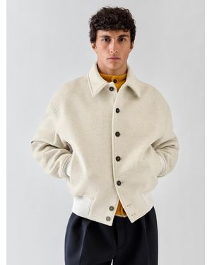 Jacquemus Die Feltro Bomberjacke - Natur