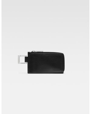 Jacquemus Portafoglio Con Cerniera Cuerda - Nero