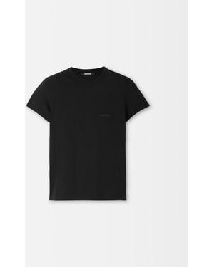Jacquemus T-Shirt With Logo Patch - Black