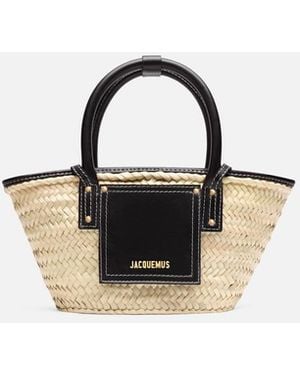 Jacquemus Die Kleine Soli Korbtasche - Black