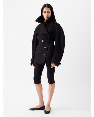 Jacquemus The Short Ovalo Trench Coat - Black