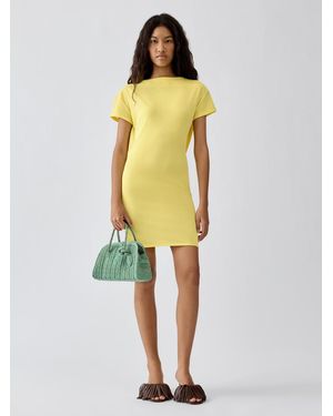 Jacquemus The Mistral Short-Sleeve Dress - Yellow