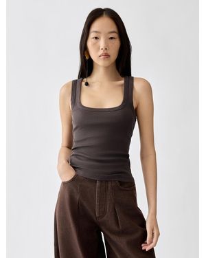 Jacquemus The Gros Grain Tank Top - Black