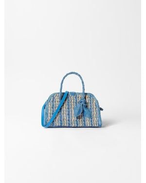 Jacquemus Die Kleine Turismo Aus Raffiabast - Blau