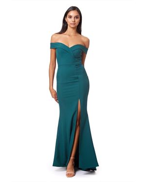 Bardot maxi dress with thigh split sale