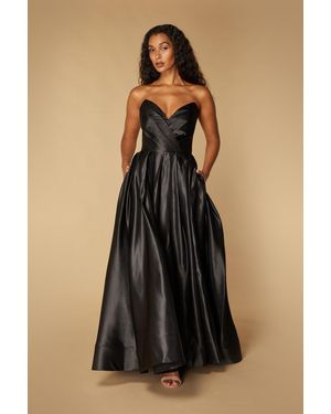 Jarlo Julie V-Neck Strapless Maxi Dress - Blue