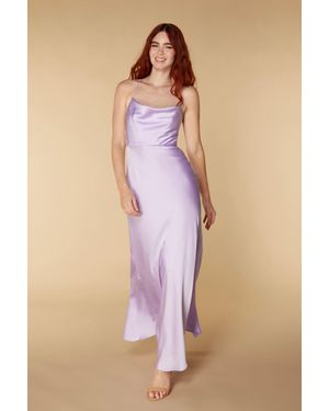 Jarlo Aida Open Back Maxi Dress With Tie Strap Detail - Natural