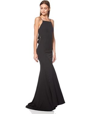 Jarlo Jemima Square Neck Maxi Dress With Open Back - Black