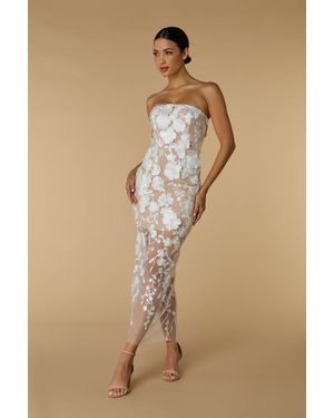 Jarlo Willow Strapless Midi Dress - Natural