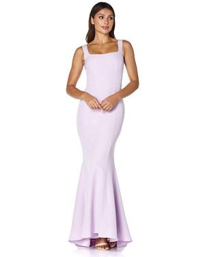 Jarlo Senia Square Neck Maxi Dress With Button Back - Purple