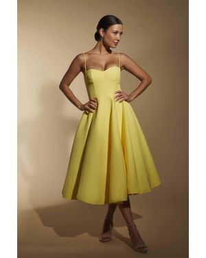 Jarlo Jones Skater Midi Dress With Cami Straps - Green